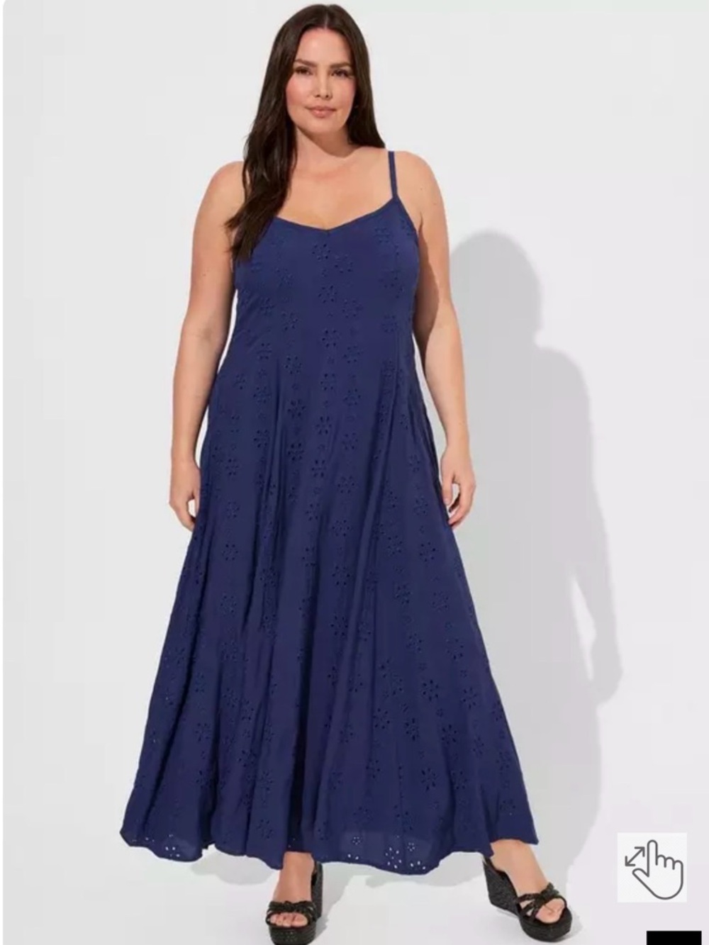 torrid Size 0 Navy Trapeze Maxi Dress